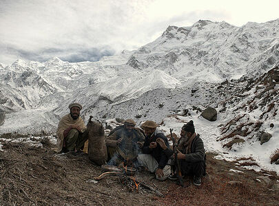 porter on the way to base camp of Nanga Parbat.