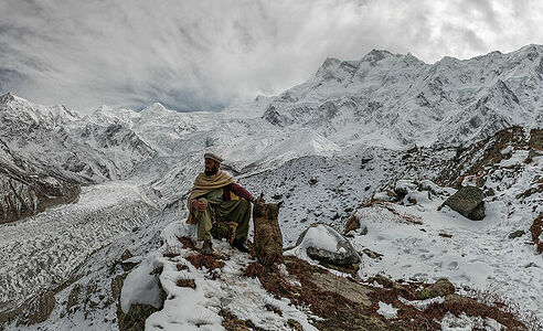 porter on the way to base camp of Nanga Parbat.